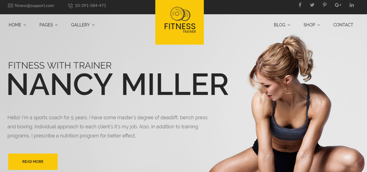 Ongekend Personal Trainer Website Design [10 Professional Templates For PTs] EW-13